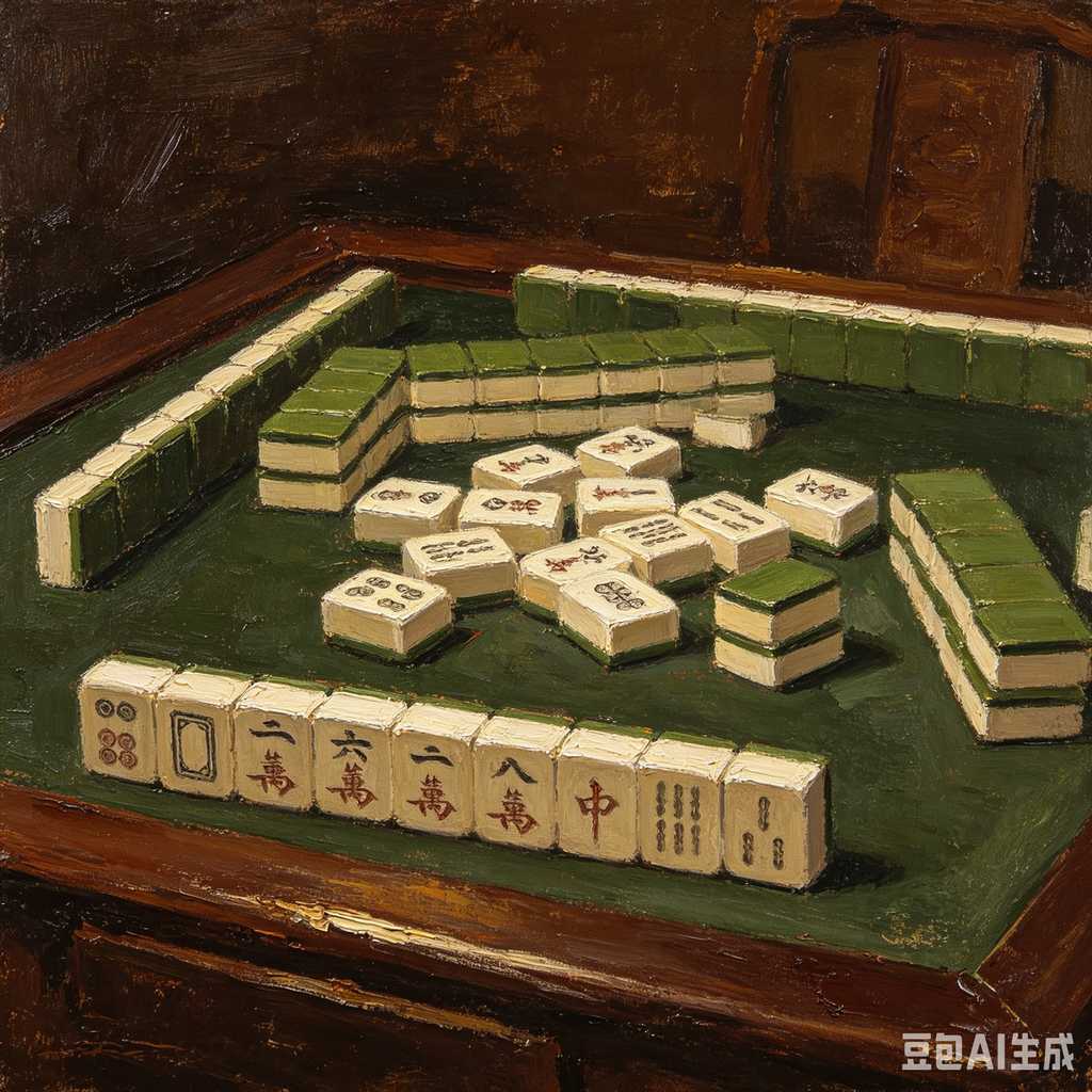antique style mahjong set